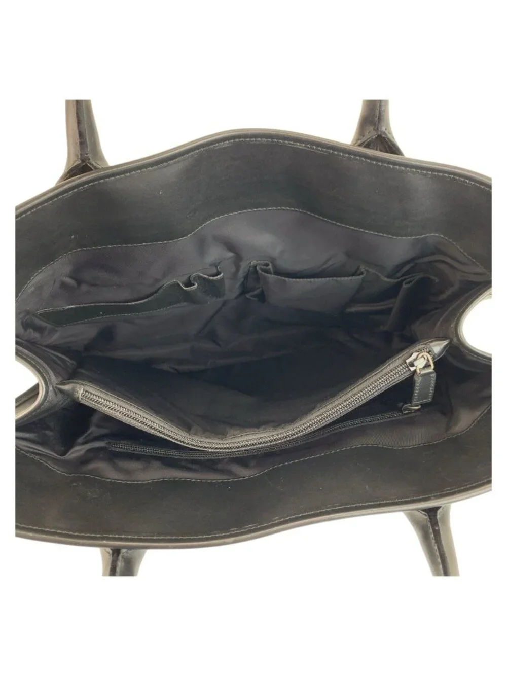 Gucci Sherry Line Black Silver Nylon Leather Business Briefcase